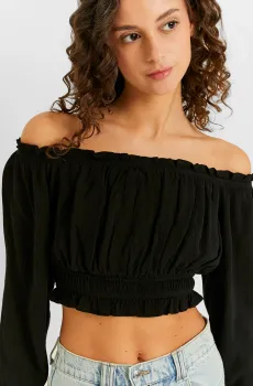 Женский черный топ Черный M Tally Weijl SWSVIMALI