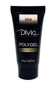 Уценка! Полигель для наращивания ногтей Divia Polygel 004, 15 г