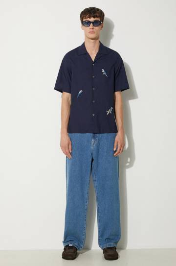 Хлопковая рубашка Paul Smith мужская цвет синий regular M1R-905UE-N01592 Хлопковая рубашка Paul Smith мужская цвет синий regular M1R-905UE-N01592