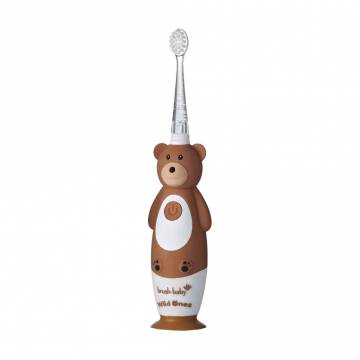 Детская электрическая зубная щетка Brush-Baby WildOnes Sonic Toothbrush Bear с рождения до 10 лет, 1 шт Детская электрическая зубная щетка Brush-Baby WildOnes Sonic Toothbrush Bear с рождения до 10 лет, 1 шт