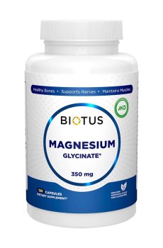 Магний глицинат Biotus Magnesium Glycinate 350 мг, 120 капсул
