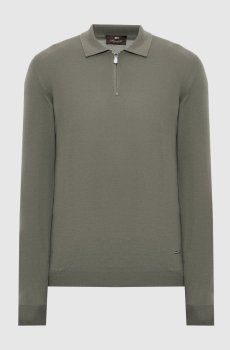 Зеленое поло из шерсти