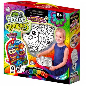 Набір для розфарбовування Danko toys My color bagpack Рюкзак-розмальовка сови (CBP-01-01) Набір для розфарбовування Danko toys My color bagpack Рюкзак-розмальовка сови (CBP-01-01)