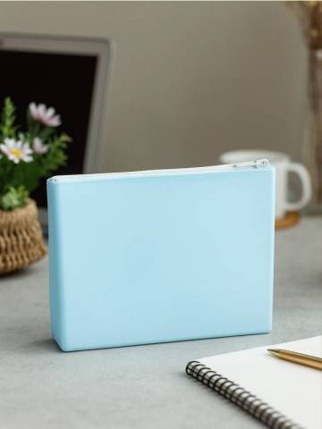 Косметичка з нашивкою - light blue Косметичка з нашивкою - light blue