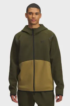 Мужское худи UA Unstoppable Flc FZ HD EU Зеленый S Under Armour 1389352-308