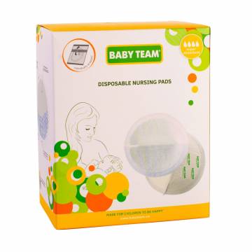 Одноразовые абсорбирующие вкладыши к бюстгальтеру Baby Team Disposable Nursing Pads супервпитывающие, 30 шт (0020)