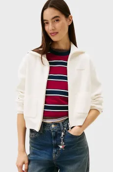 Женский белый кардиган COZY SCRIPT Белый XS Tommy Jeans DW0DW22029