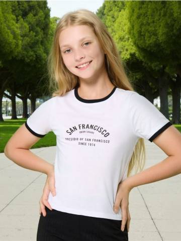 Футболка з написом - білий