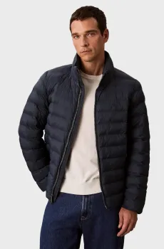 Мужская темно-синяя куртка NYLON LT WT HOODED Синий L Calvin Klein Jeans LV04RC511G