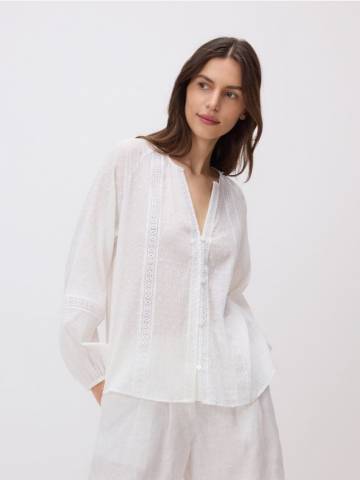 Reserved - LADIES` SHIRT - білий - SD895-00X Reserved - LADIES` SHIRT - білий - SD895-00X