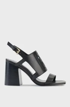 Женские черные кожаные босоножки Черный 38 DKNY K1404154