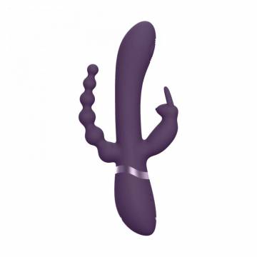Вибратор-кролик 3 в 1 Vive Rini Pulse Wave & Vibrating Double Penetration Rabbit Фиолетовый, 1 шт Вибратор-кролик 3 в 1 Vive Rini Pulse Wave & Vibrating Double Penetration Rabbit Фиолетовый, 1 шт
