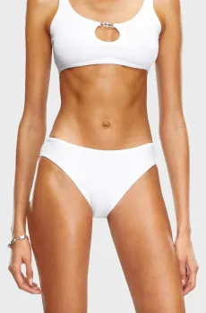 Женские белые трусики UFPN-D-OVAL-HIGH-WAISTED-BRIEF MUTANDE Белый M Diesel A15364 0LKAR