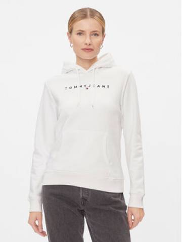 Tommy Jeans Світшот Linear DW0DW17324 Білий Regular Fit Tommy Jeans Світшот Linear DW0DW17324 Білий Regular Fit