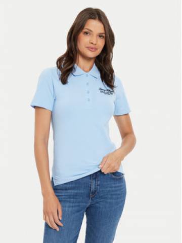 Tommy Hilfiger Поло Script WW0WW43624 Блакитний Slim Fit Tommy Hilfiger Поло Script WW0WW43624 Блакитний Slim Fit