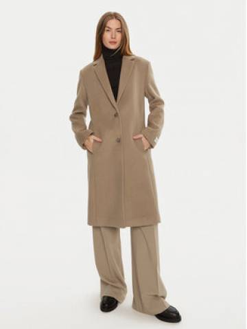 Calvin Klein Вовняне пальто K20K207701 Бежевий Regular Fit Calvin Klein Вовняне пальто K20K207701 Бежевий Regular Fit