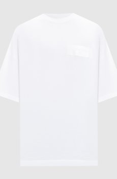 Белая футболка с принтом логотипа