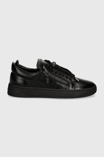 Кожаные кроссовки Giuseppe Zanotti GZ цвет чёрный RU40019.003 Кожаные кроссовки Giuseppe Zanotti GZ цвет чёрный RU40019.003