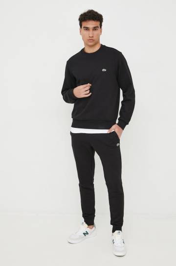 Кофта Lacoste мужская цвет чёрный однотонная SH9608-132 Кофта Lacoste мужская цвет чёрный однотонная SH9608-132