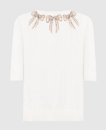 Белый топ с кристаллами Белый топ с кристаллами