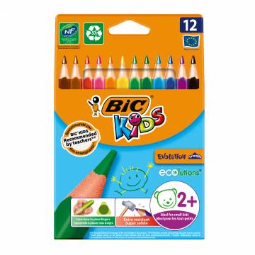 Олівці кольорові BIC Kids Evolution triangle тригранні 12 штук (bc8297356) Олівці кольорові BIC Kids Evolution triangle тригранні 12 штук (bc8297356)
