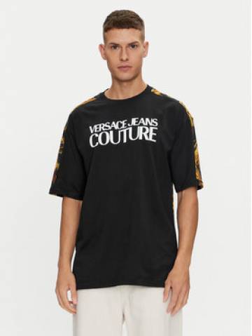Versace Jeans Couture Футболка 76GAH613 Чорний Regular Fit Versace Jeans Couture Футболка 76GAH613 Чорний Regular Fit