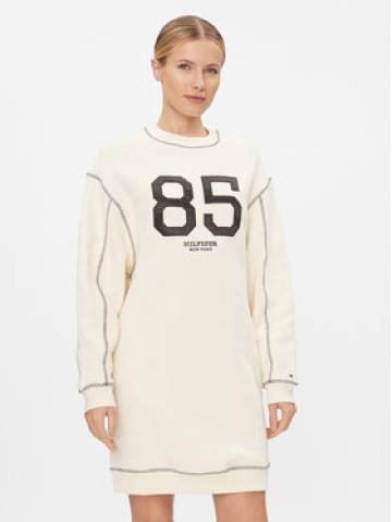 Tommy Hilfiger Трикотажна сукня Varsity 85 WW0WW40614 Бежевий Relaxed Fit Tommy Hilfiger Трикотажна сукня Varsity 85 WW0WW40614 Бежевий Relaxed Fit