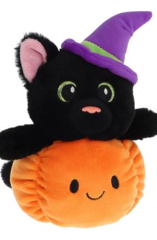 Мяка іграшка Keel toys Keeleco Halloween Гарбузові звірі Котик 14 см (EH3884/1)