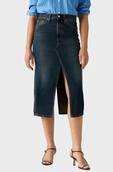 Женская темно-синяя джинсовая юбка Синий 29 Levi’s® 008AF;0001