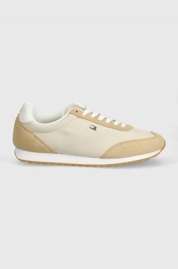 Кроссовки Tommy Hilfiger FLAG HERITAGE RUNNER цвет бежевый FW0FW08077 Кроссовки Tommy Hilfiger FLAG HERITAGE RUNNER цвет бежевый FW0FW08077
