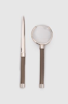 Коричневый кожаный офисный набор