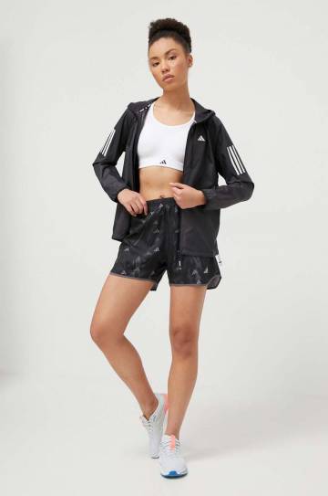 Куртка для бега adidas Performance Own the Run цвет чёрный переходная Куртка для бега adidas Performance Own the Run цвет чёрный переходная