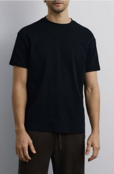 Reserved - Бавовняна футболка боксі - чорний - WD020-99X