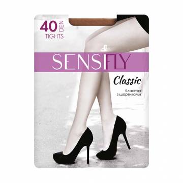Колготки женские Sensi fly Classic с шортиками, 40 DEN, черный, размер 5 Колготки женские Sensi fly Classic с шортиками, 40 DEN, черный, размер 5