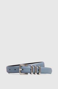 Синий кожаный ремень