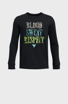 Детский черный лонгслив UA Pjt Rck B Graphic LS Черный 8 Under Armour 1382626-001