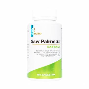 Экстракт Со Пальметто ABU - All Be Ukraine Saw Palmetto, 100 таблеток Экстракт Со Пальметто ABU - All Be Ukraine Saw Palmetto, 100 таблеток