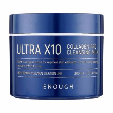 Очищающее молочко для лица Enough Ultra X10 Collagen Pro Cleansing Milk с коллагеном, 300 мл Очищающее молочко для лица Enough Ultra X10 Collagen Pro Cleansing Milk с коллагеном, 300 мл