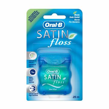 Зубная нить ORAL B Satin Floss мятная, 25 м Зубная нить ORAL B Satin Floss мятная, 25 м