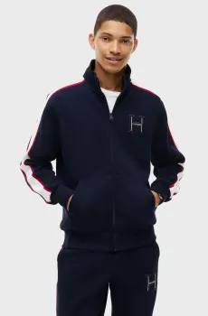 Мужская темно-синяя спортивная кофта rwb pique h badge Синий XL Tommy Hilfiger MW0MW44957