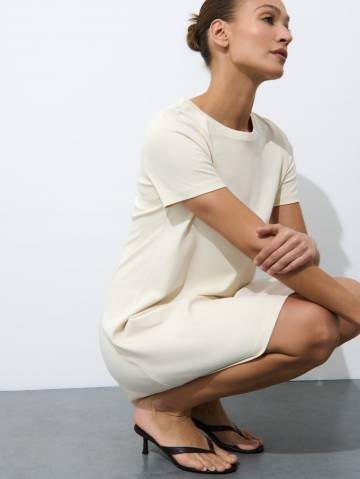 Mohito - Бавовняна сукня-міні - бежевий - XL