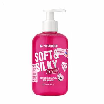 Детский деликатный шампунь для волос Mr.Scrubber Soft & Silky Natural Hair Shampoo для девочек, 200 мл Детский деликатный шампунь для волос Mr.Scrubber Soft & Silky Natural Hair Shampoo для девочек, 200 мл