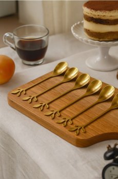 Чайні ложки 8 шт - золотий