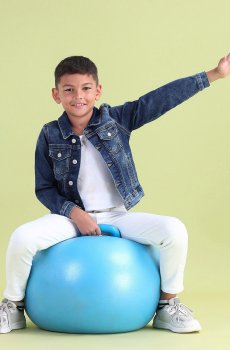 U.S. Polo Assn. Kids Boys Brand Logo Printed Denim Jacket