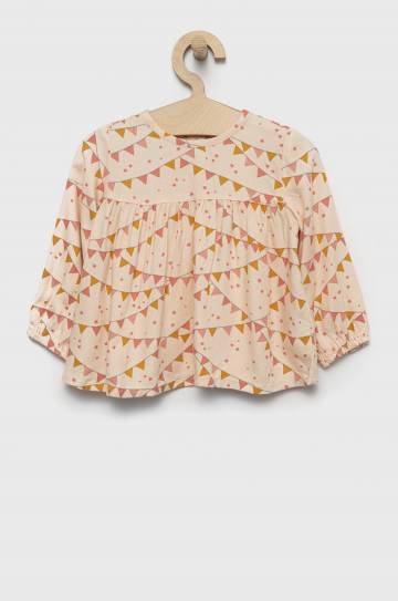 Блузка United Colors of Benetton цвет бежевый узор