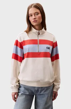 Женская бежевая спортивная кофта RUGBY JERSEY Бежевый XXS Calvin Klein Jeans LV047C229G