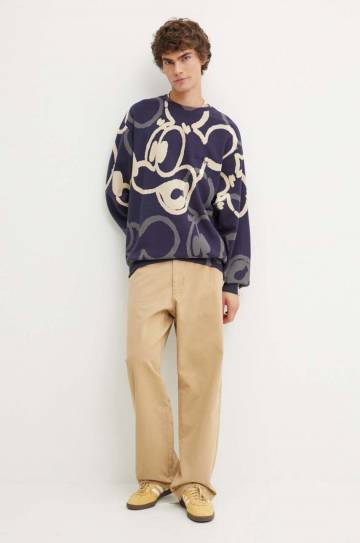 Хлопковые брюки Desigual TEXAS цвет бежевый прямое 24WMPW06 Хлопковые брюки Desigual TEXAS цвет бежевый прямое 24WMPW06