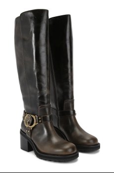 Кожаные сапоги Kurt Geiger London Chelsea Mid Knee Biker