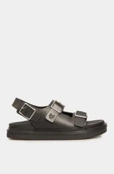 Женские черные кожаные сандалии FLAT MOLDED Черный 40 Calvin Klein YW0YW01785