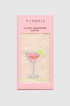 Набор бежевых сервировочных салфеток COCKTAIL CLUB с льном